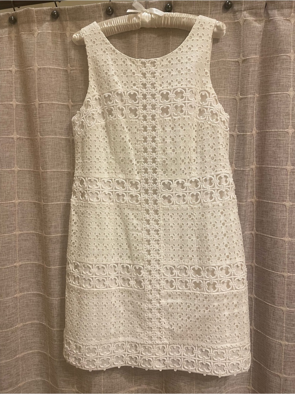 Lilly Pulitzer White Eyelet Sleeveless Shift Mini Dress